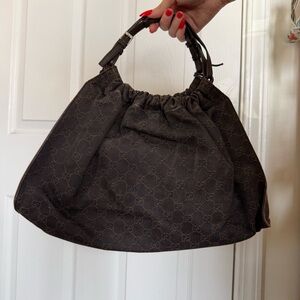 Gucci GG Canvas Scrunch Hobo Bag